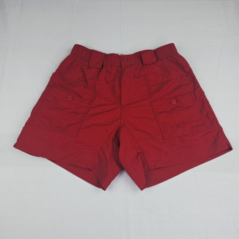 Aftco Shorts Mens 30 Bluewater Active Fit The Original Fishing Red Preppy Hiking